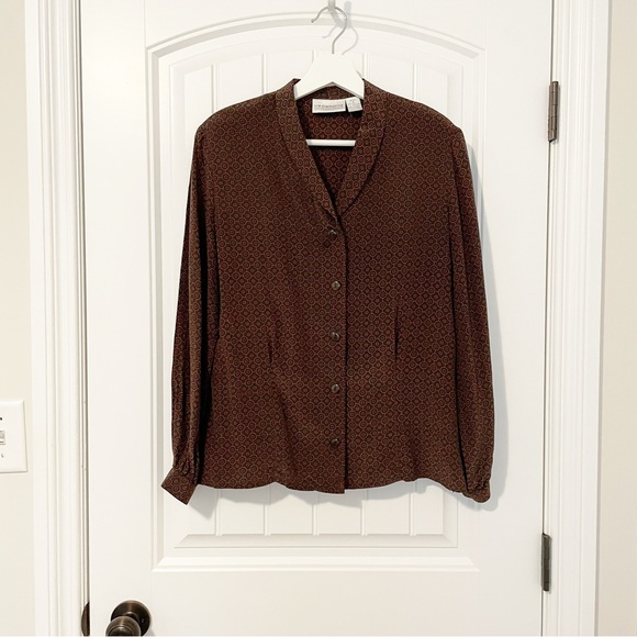 Liz Claiborne Petite Vintage Silk Blouse Size 8 Petite - Picture 11 of 11